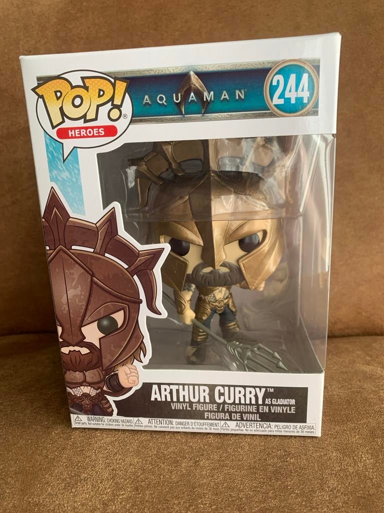 Funko Pop! Aquaman Arthur Curry als Gladiator #244, Ophalen of Verzenden, Zo goed als nieuw