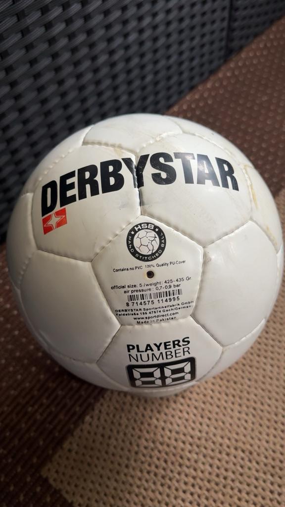 Derbystar voetbal - Maat 5, Ophalen of Verzenden, Gebruikt, Bal