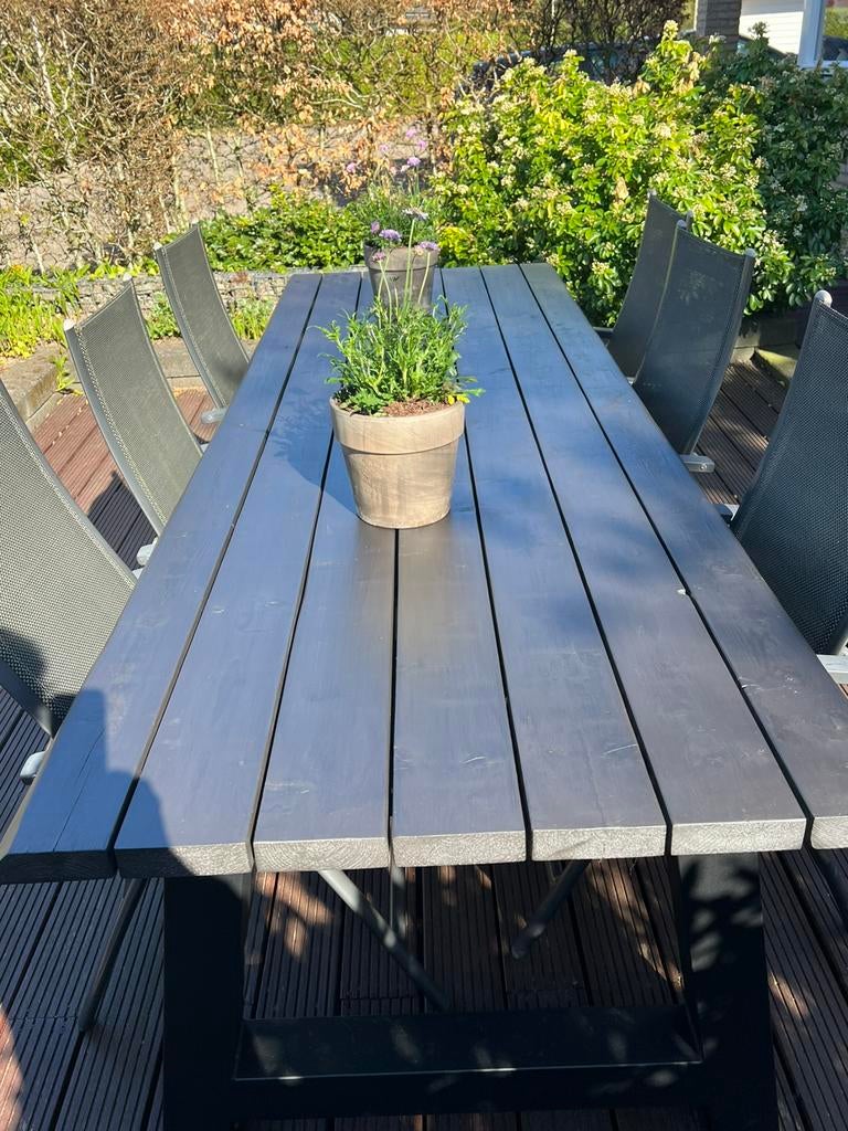 Tuintafel, Ophalen, Zo goed als nieuw, Rechthoekig, Hout