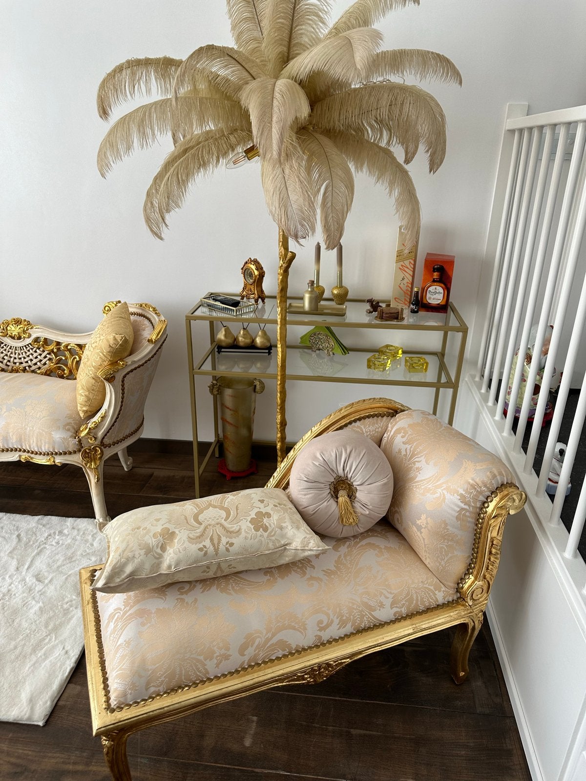 Barok/Rococo Chaiselongue en Fauteuil - Zo goed als nieuw, Ophalen, Eenpersoons, Nieuw, 75 tot 100 cm