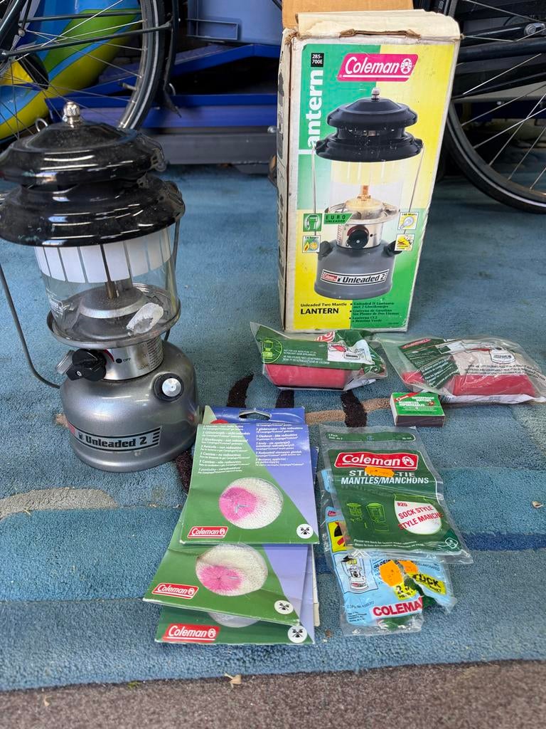Coleman Unleaded 2 Lantaarn met accessoires, Ophalen of Verzenden, Zo goed als nieuw