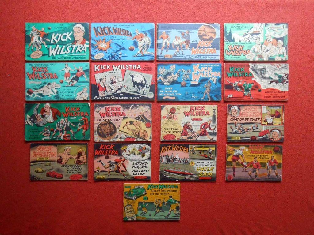 Kick Wilstra. Complete oude serie 1 t/m 18 m.u.v. dl. 17.., Boeken, Meerdere stripboeken, Ophalen of Verzenden, Gelezen