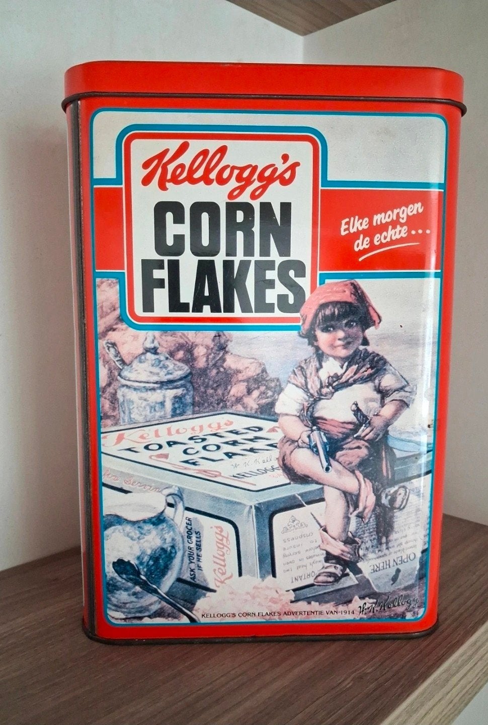 Vintage Kellogg's Corn Flakes Blikken Bus - Jaren '70, Verzamelen, Ophalen of Verzenden, Gebruikt