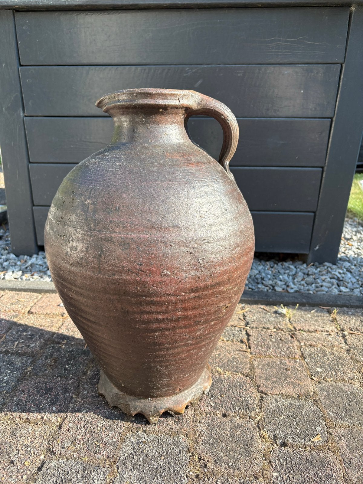Antieke Franse Kruik - Rustieke Aardewerk Vaas, Antiek en Kunst, Antiek | Vazen, Ophalen