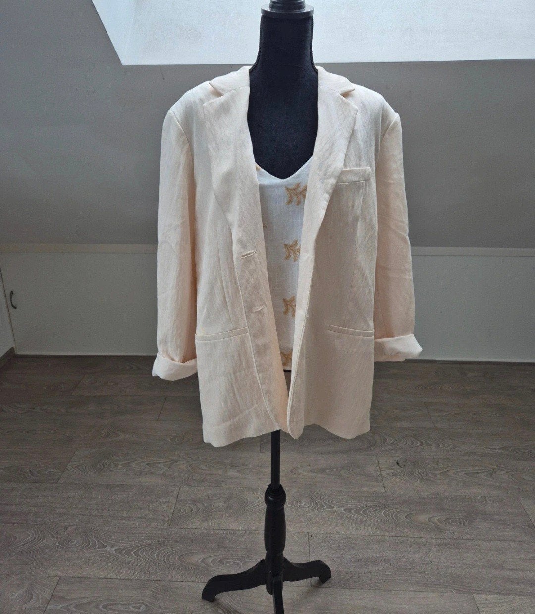 mooi colbert., Maat 38/40 (M), H&M, Verzenden, Beige