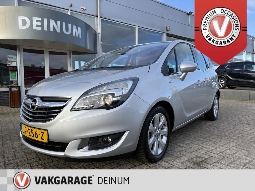 Opel Meriva 1.4 Turbo Cosmo Leder comfintr, Navigatie, Xenon, Auto's, Gebruikt, 4 cilinders, Met garantie (alle), Bedrijf
