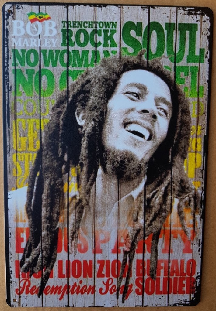 Bob Marley Songs reclamebord van metaal wandbord decoratie, Info@deconoord.nl, Deco Noord, Nieuw, Ophalen of Verzenden
