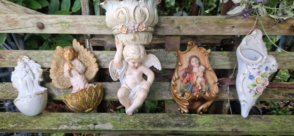 antieke wijwaterbakjes prijs=p.st.(Aspersoria)brocante, Ophalen of Verzenden