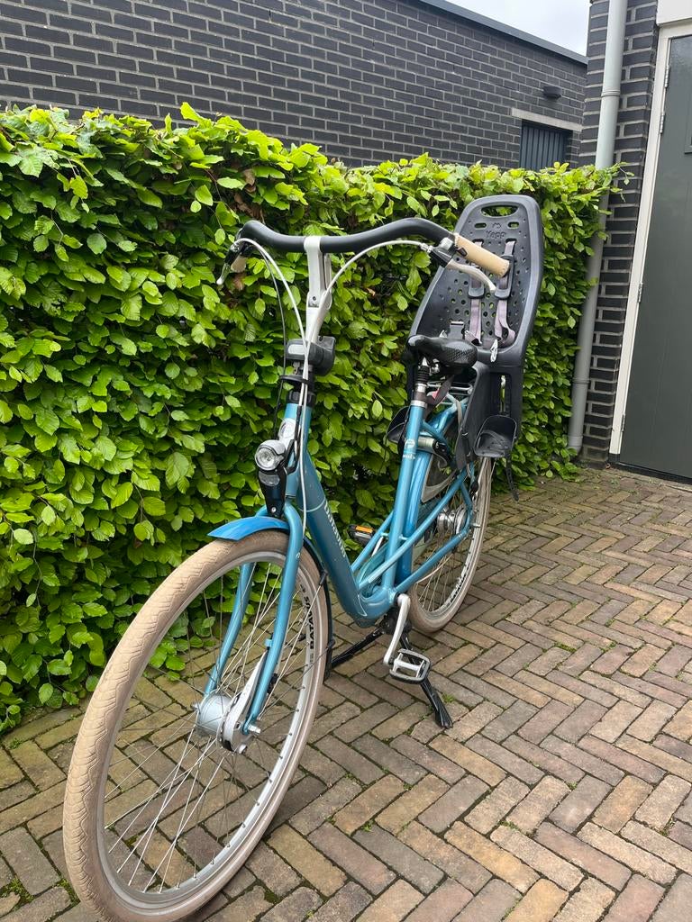 Batavus Mambo Mamafiets met Yepp kinderzitje, Fietsen en Brommers, Fietsen | Dames | Moederfietsen, Gebruikt, Batavus, 53 tot 56 cm