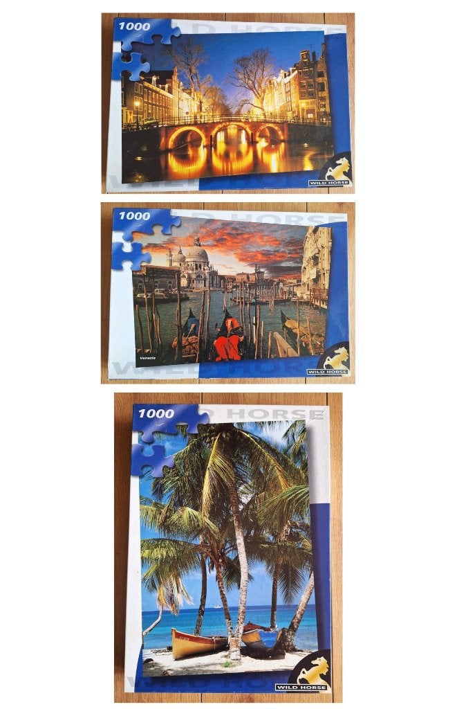 3 puzzels in nieuwstaat en compleet, samen of los te koop, Ophalen of Verzenden, 500 t/m 1500 stukjes, Zo goed als nieuw, Legpuzzel
