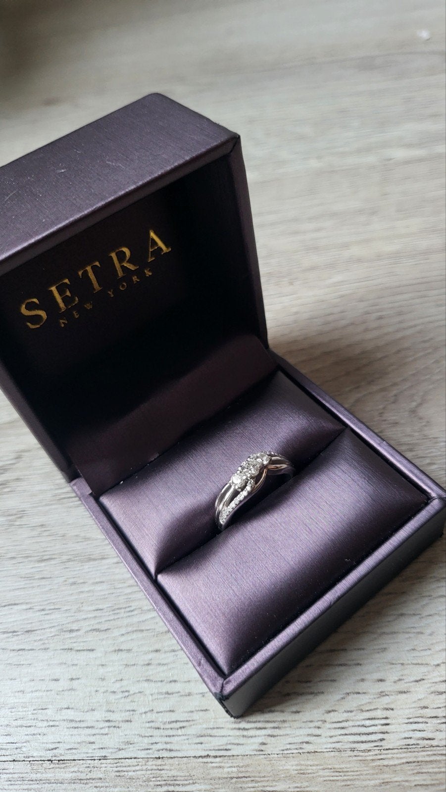 SETRA New York 14K Gouden Verlovingsring met Diamanten, Nieuw, Ophalen of Verzenden, 17 tot 18, Met edelsteen