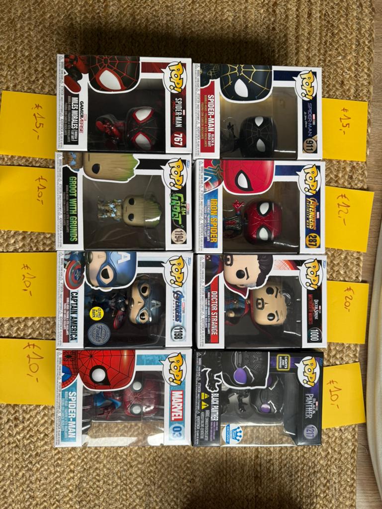 Diverse Funko pops oa Marvel en NBA Mcdonalds, Verzamelen, Ophalen, Zo goed als nieuw