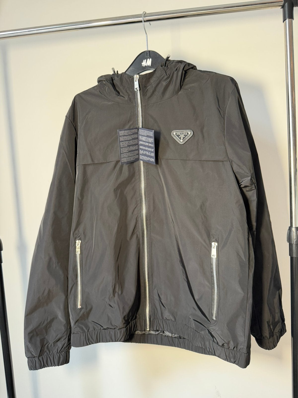 Prada mannen jas, Ophalen of Verzenden, Zo goed als nieuw, Maat 46 (S) of kleiner, Zwart