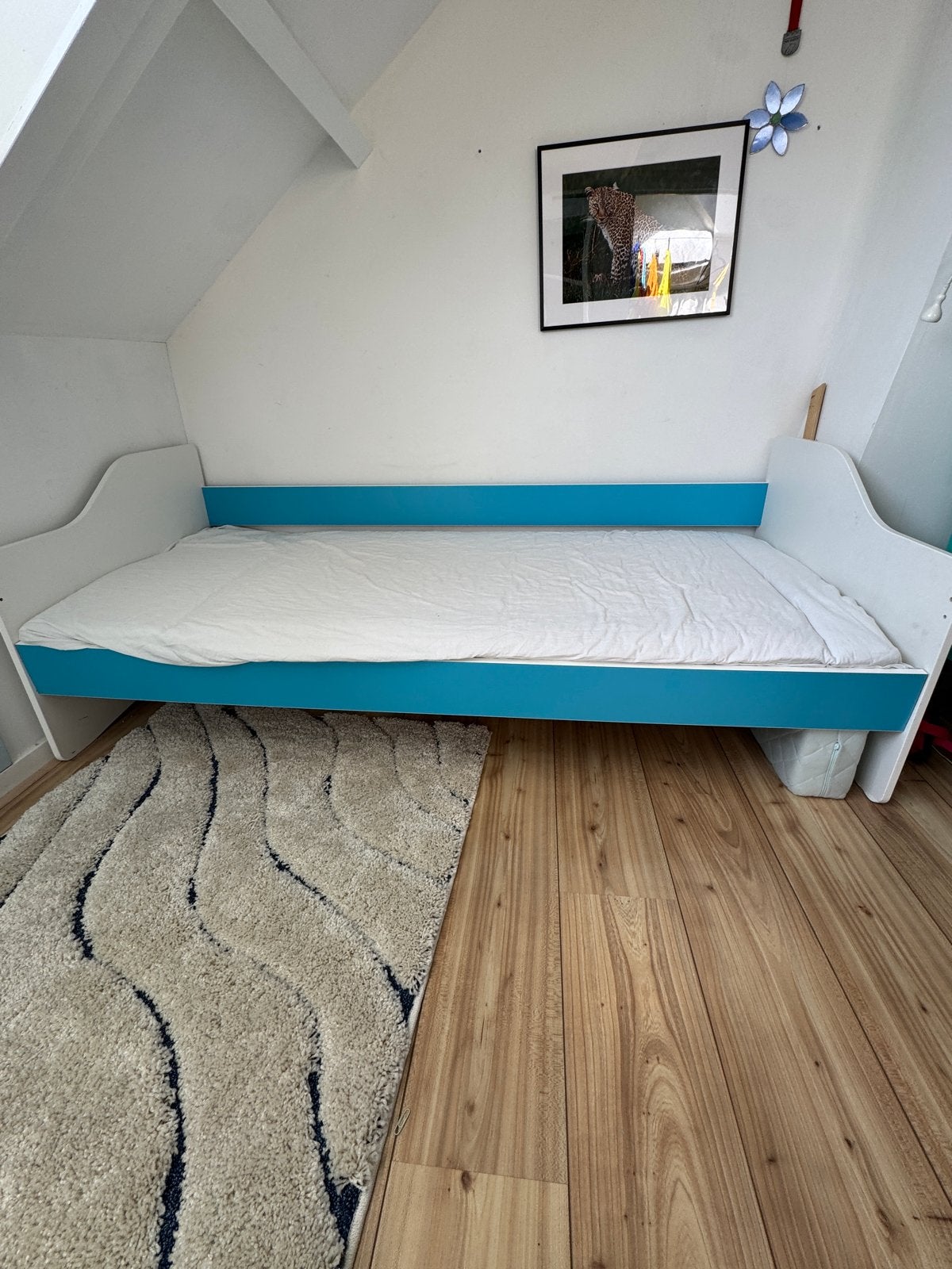 Kinderbed met matras (in deelstukken) - prima staat, Kinderen en Baby's, Gebruikt, 70 tot 85 cm, Ophalen of Verzenden, Matras