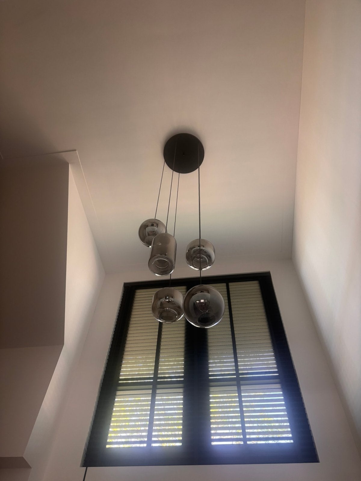 Vide lamp hanglamp smoke glas, Ophalen, Zo goed als nieuw, Glas
