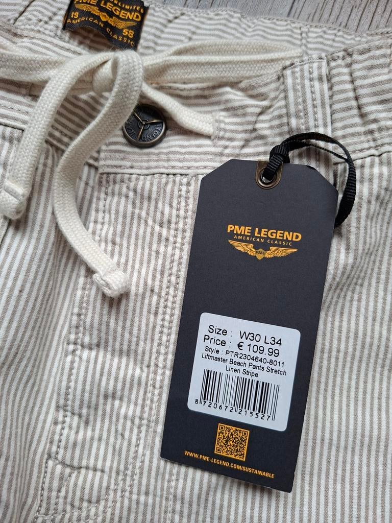 PME LEGEND Liftmaster linnen broek W30 L34, Ophalen of Verzenden, Nieuw, Maat 46 (S) of kleiner, Pme Legend