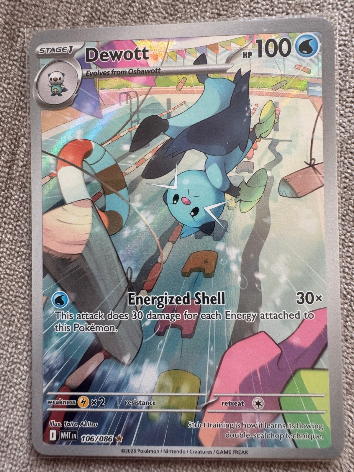 Pokémon Kaart Dewott 106/086 - Nieuwstaat, Ophalen of Verzenden, Nieuw, Losse kaart, Foil