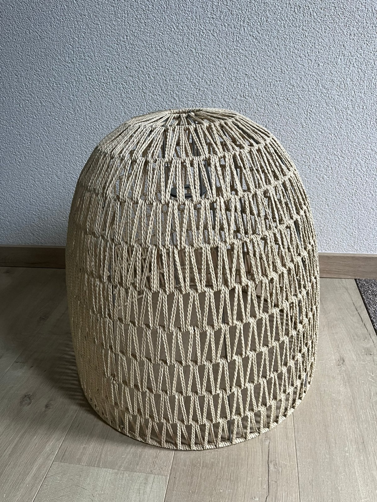Lampenkap boho jute touw, 50 cm, Natuurlijk materiaal, Beige, Rond
