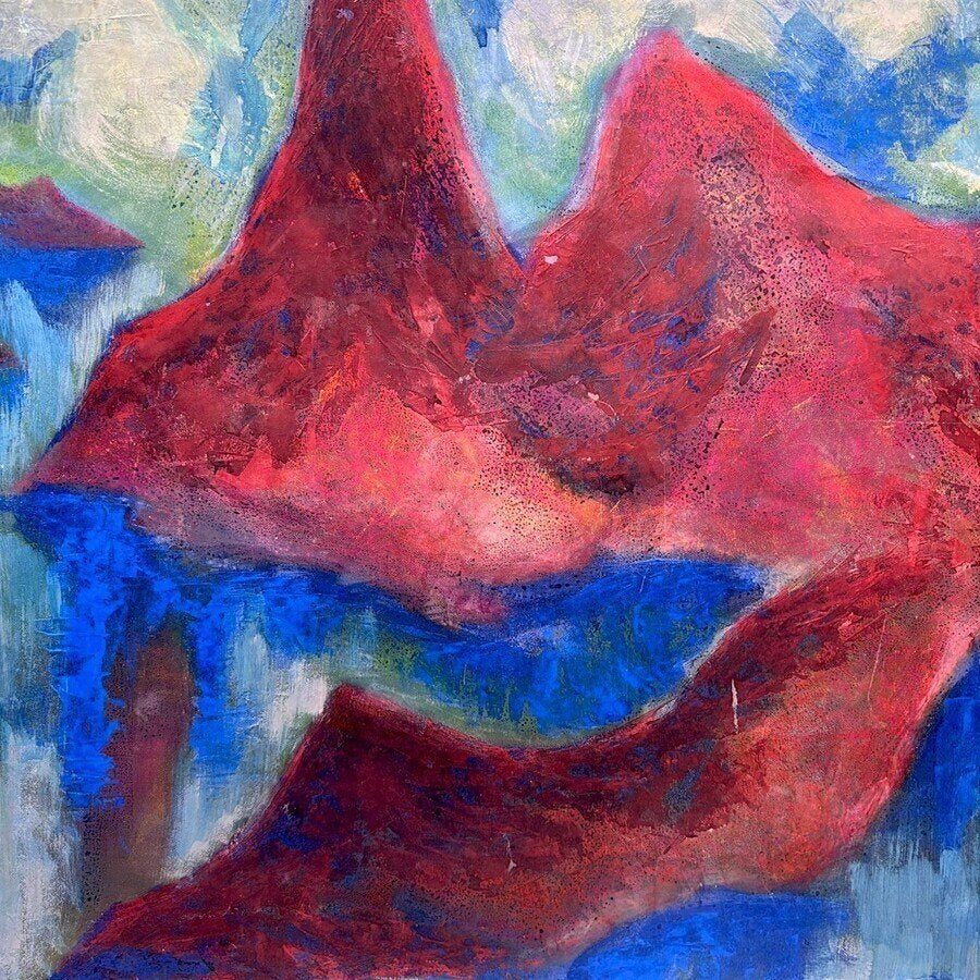 Jan Murk de Vries (1919-2015) - Landschap, 1957, Ophalen of Verzenden