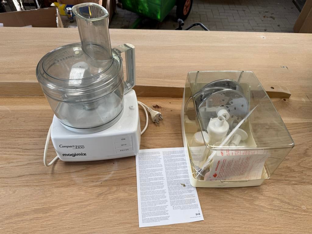 Magimix Compact 3100 Keukenmachine met accessoires, Witgoed en Apparatuur, Ophalen, Gebruikt, 3 snelheden of meer, 2 tot 3 liter