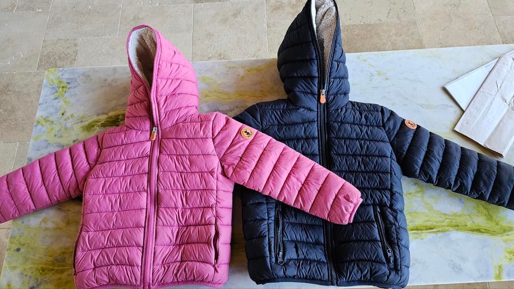 Kinderjassen winter, Italiaans merk Save the Duck., Kinderen en Baby's, Ophalen of Verzenden, Zo goed als nieuw, Meisje