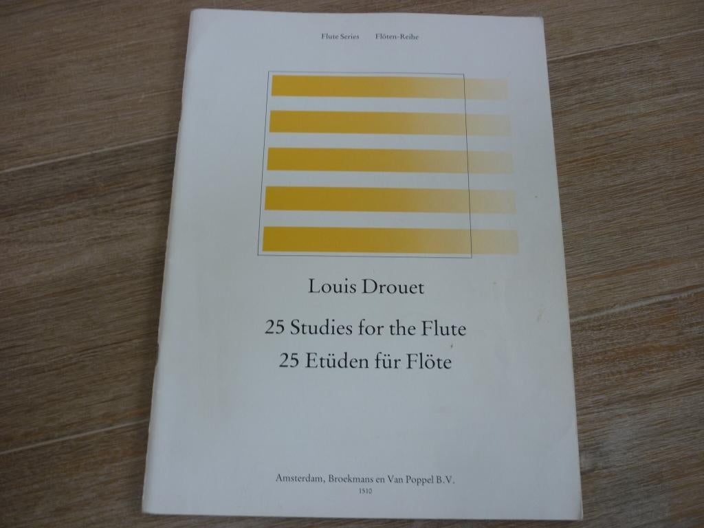 Louis Drouet - 25 studies for the flute, Muziek en Instrumenten, Gebruikt, Klassiek, Dwarsfluit of Piccolo, Ophalen of Verzenden