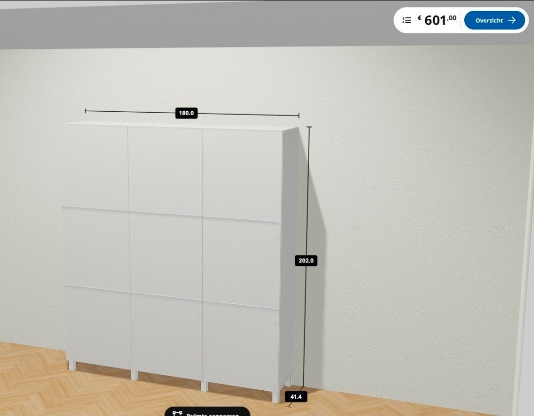 IKEA BESTA (wand/voorraadkast) 202x180x42, Met plank(en), Gebruikt, 200 cm of meer, 150 tot 200 cm