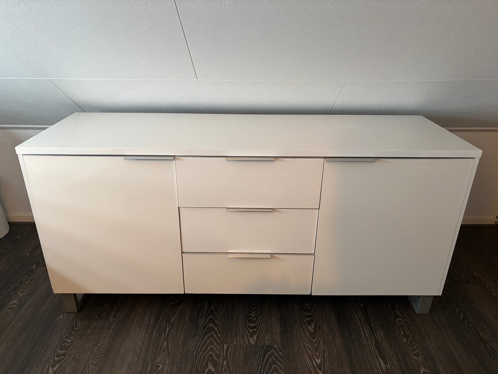 Modern hoogglans wit dressoir kast 160x75x50 bxhxd, Ophalen, 150 tot 200 cm, Zo goed als nieuw, Modern