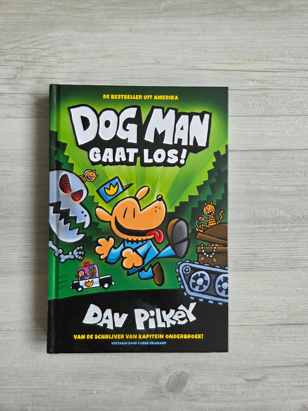 Dav Pilkey - Dog Man gaat los!, Boeken, Fictie algemeen, Ophalen of Verzenden, Zo goed als nieuw, Dav Pilkey