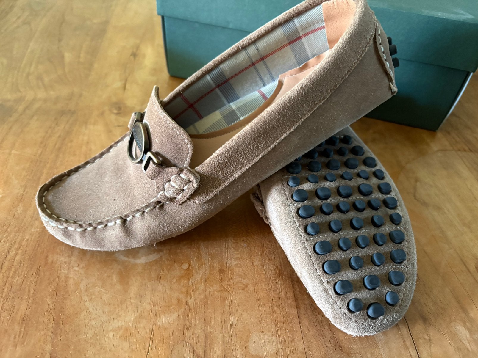 Barbour - moccasins / driving shoe, Ophalen of Verzenden, Zo goed als nieuw, Beige, Espadrilles of Moccasins