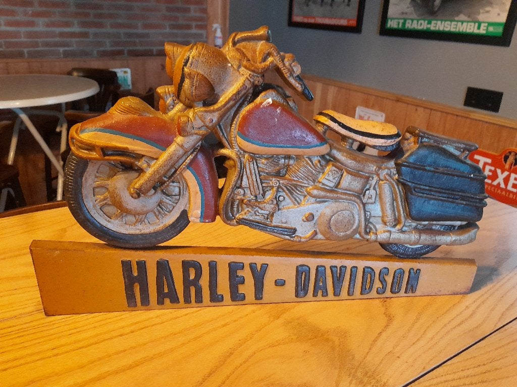harley davidson bord gietijzer, Ophalen of Verzenden, Gebruikt, Reclamebord