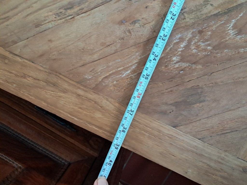 Vierkante industriele salontafel hout en metaal  CS27381, Gebruikt, 50 tot 100 cm, Vierkant, 50 tot 100 cm
