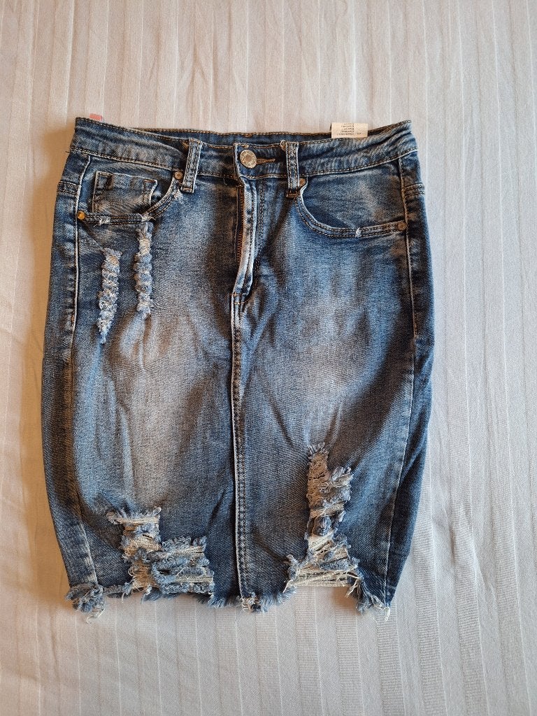 Stoere blauwe spijkerrok van merk Girl Vivi maat S, Kleding | Dames, Blauw, Ophalen of Verzenden, Girl vivi, Maat 36 (S)