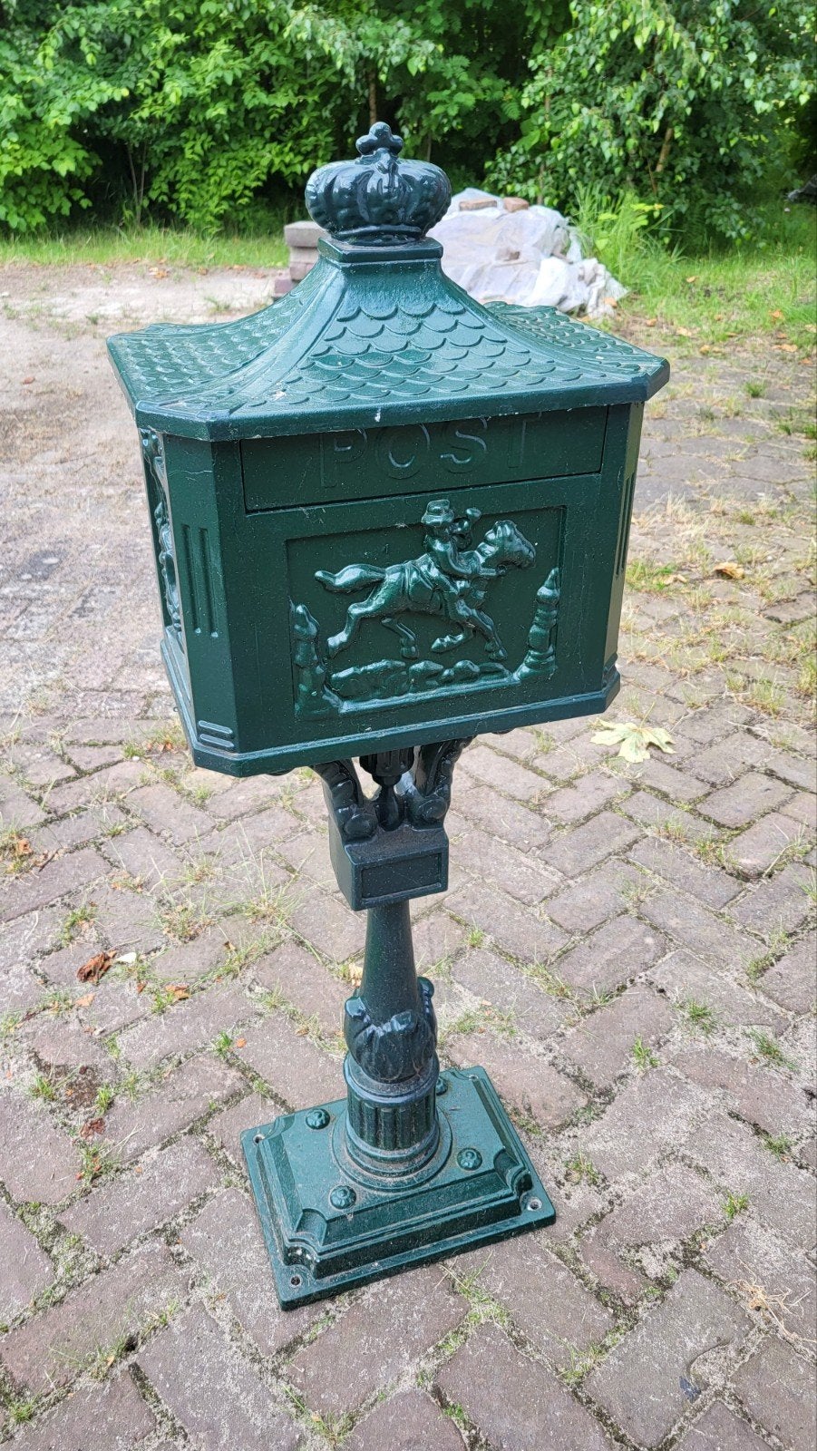brievenbus, staand model, Tuin en Terras, Brievenbussen, Ophalen, Gebruikt, IJzer, Staande brievenbus