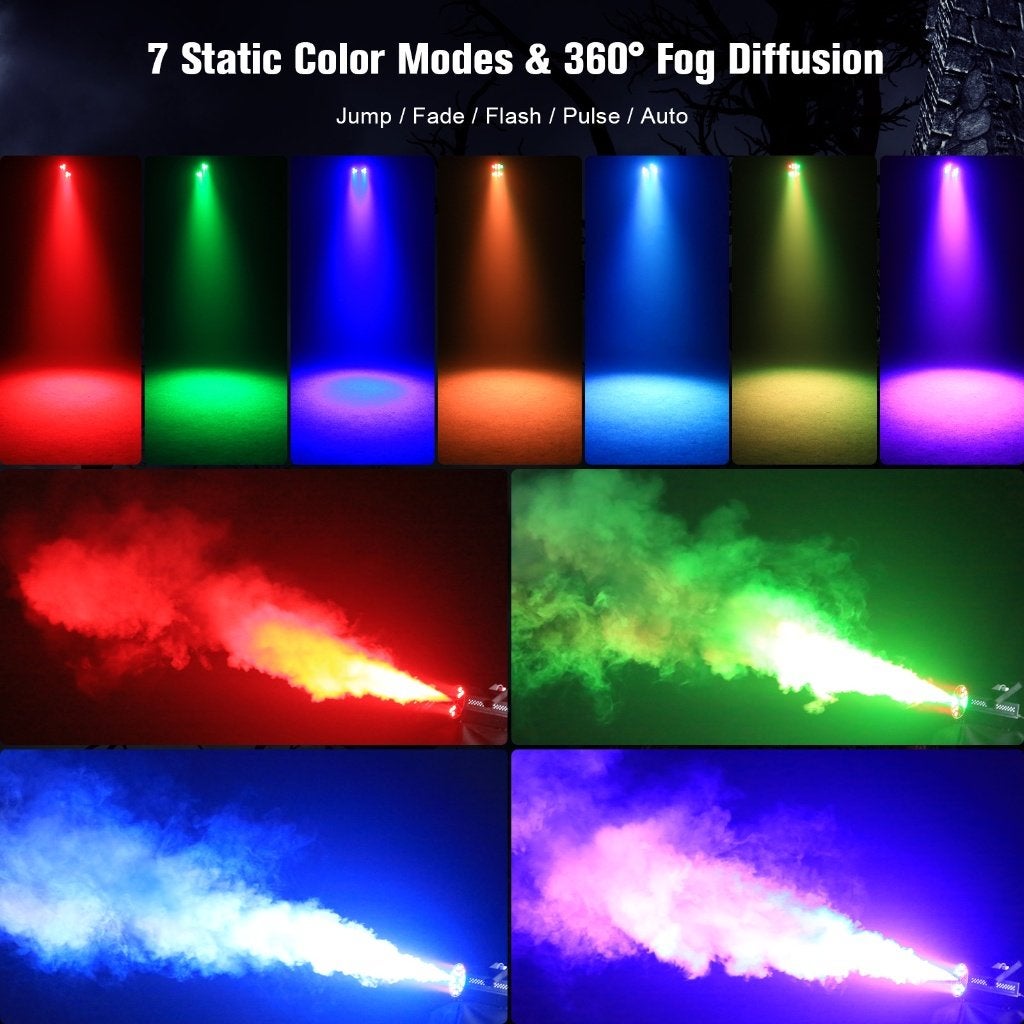 DJLicht 500W rookmachine met 18 leds en afstandsbediening, Geluidgestuurd, Nieuw, Ophalen of Verzenden, .