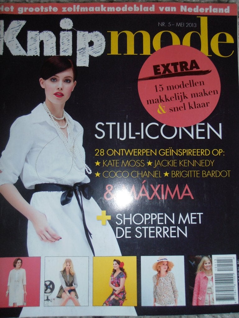 Knipmode mei 2013 Maxima, Jacky Kennedy, Chanel, Bardot, Overige typen, Vrouw, Ophalen of Verzenden, Zo goed als nieuw