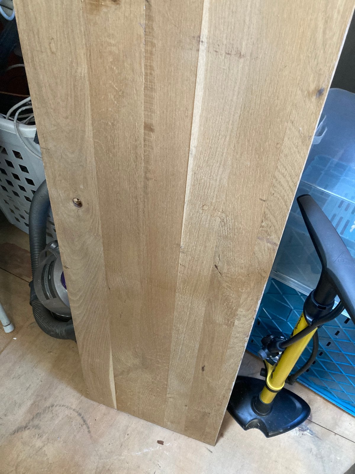 Massief eikenhouten plank, Doe-het-zelf en Verbouw, Hout en Planken, Ophalen, 25 tot 50 mm, Eiken, Zo goed als nieuw