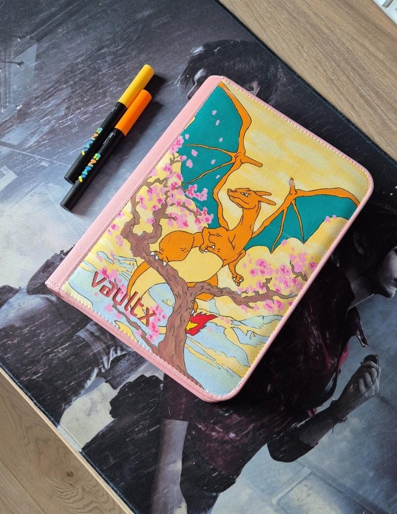 Roze 4-pocket custom cardbinder, Ophalen of Verzenden, Nieuw, Overige typen