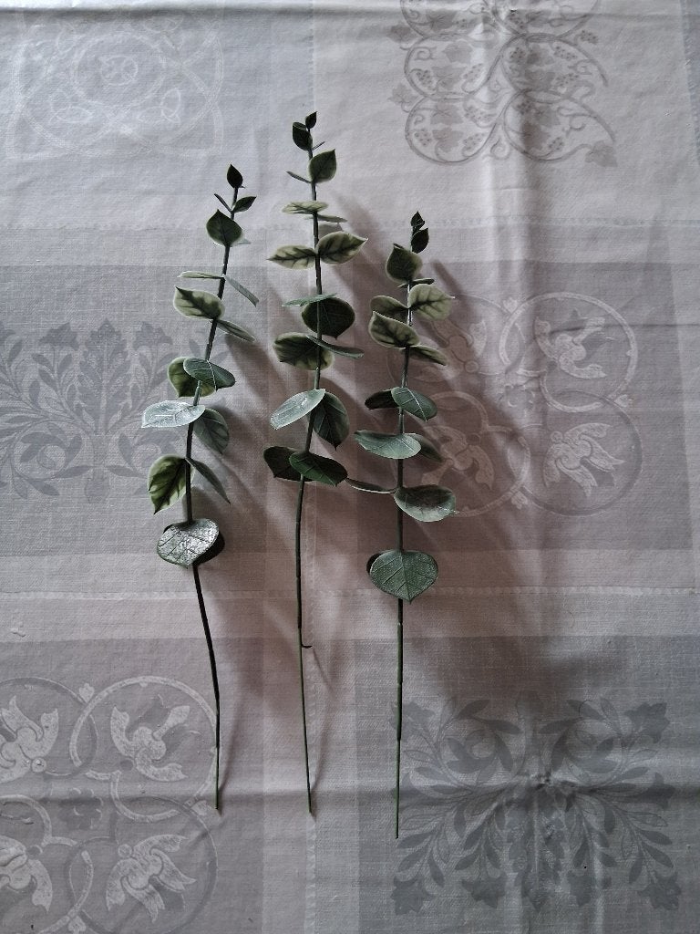 Kunststengel eucalyptus groen, set van 3, Ophalen, Zo goed als nieuw, Kunststof, Overige merken