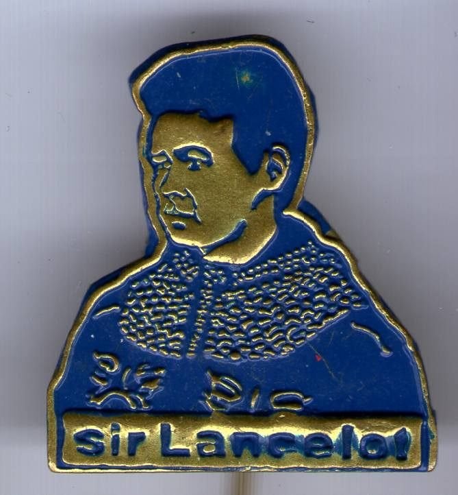 Sir Lancelot blauw op koper tv figuur speldje ( S_083), Verzenden, Zo goed als nieuw, Figuurtje, Speldje of Pin