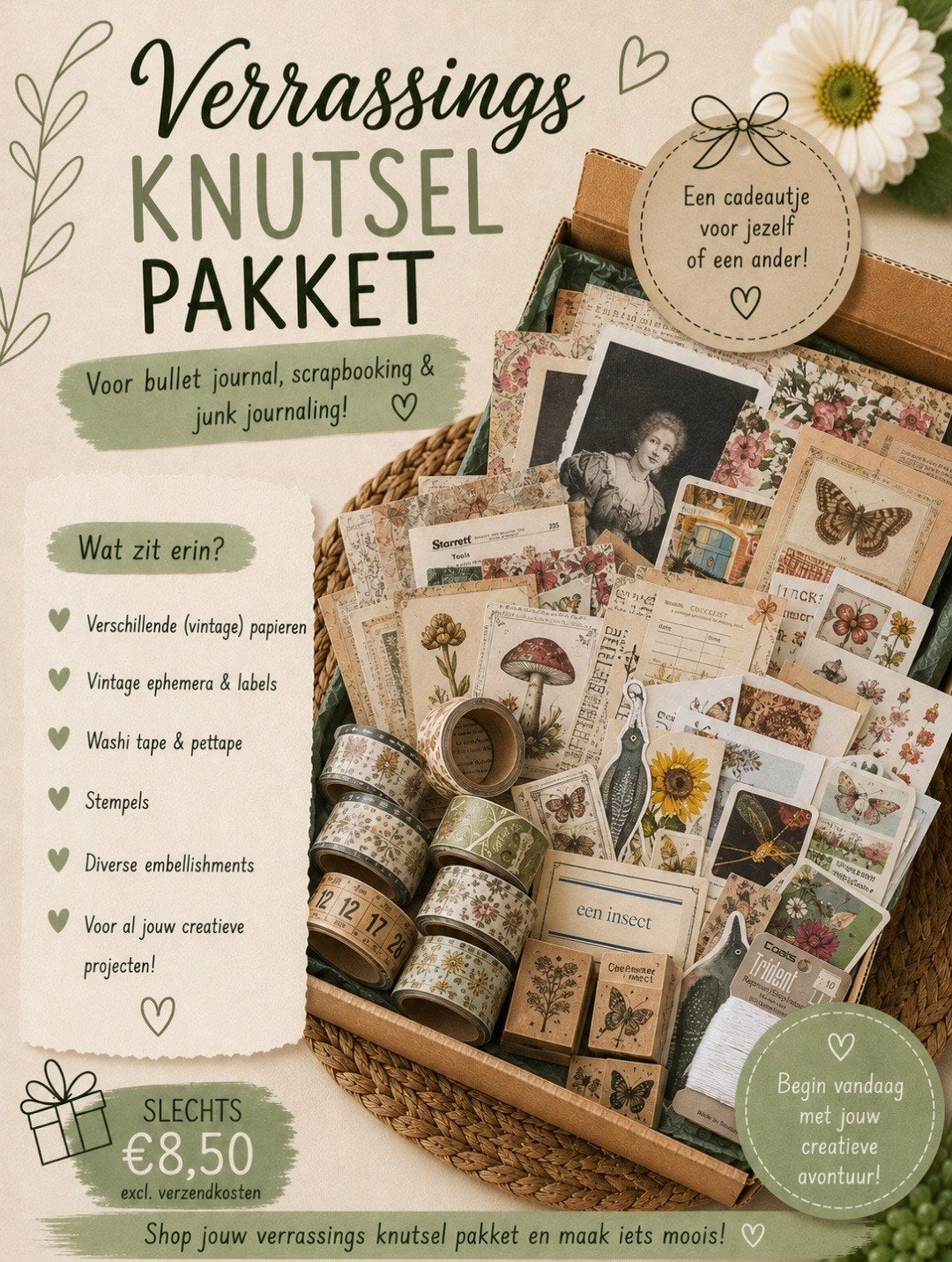 verrassings knutsel pakket, Hobby en Vrije tijd, Ophalen of Verzenden, Zo goed als nieuw, Papier of Karton
