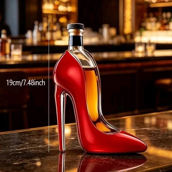 Schoen Fles Wijn Whisky Decanter - Rode Hak, Nieuw, Ophalen of Verzenden, Modern, Glas