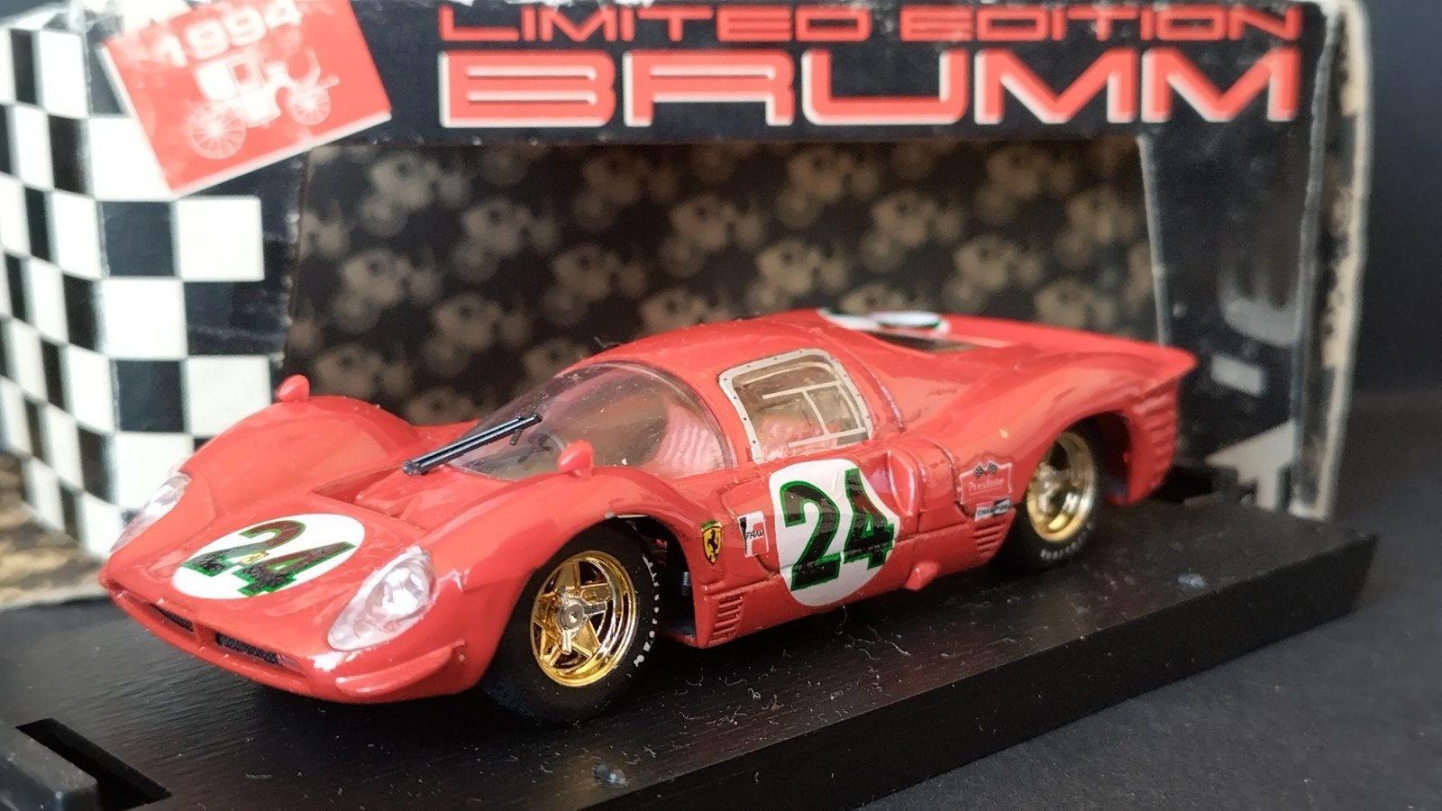 Ferrari 330 P4 Daytona 1967 1:43 Brumm Pol, Overige merken, Auto, Verzenden, Zo goed als nieuw