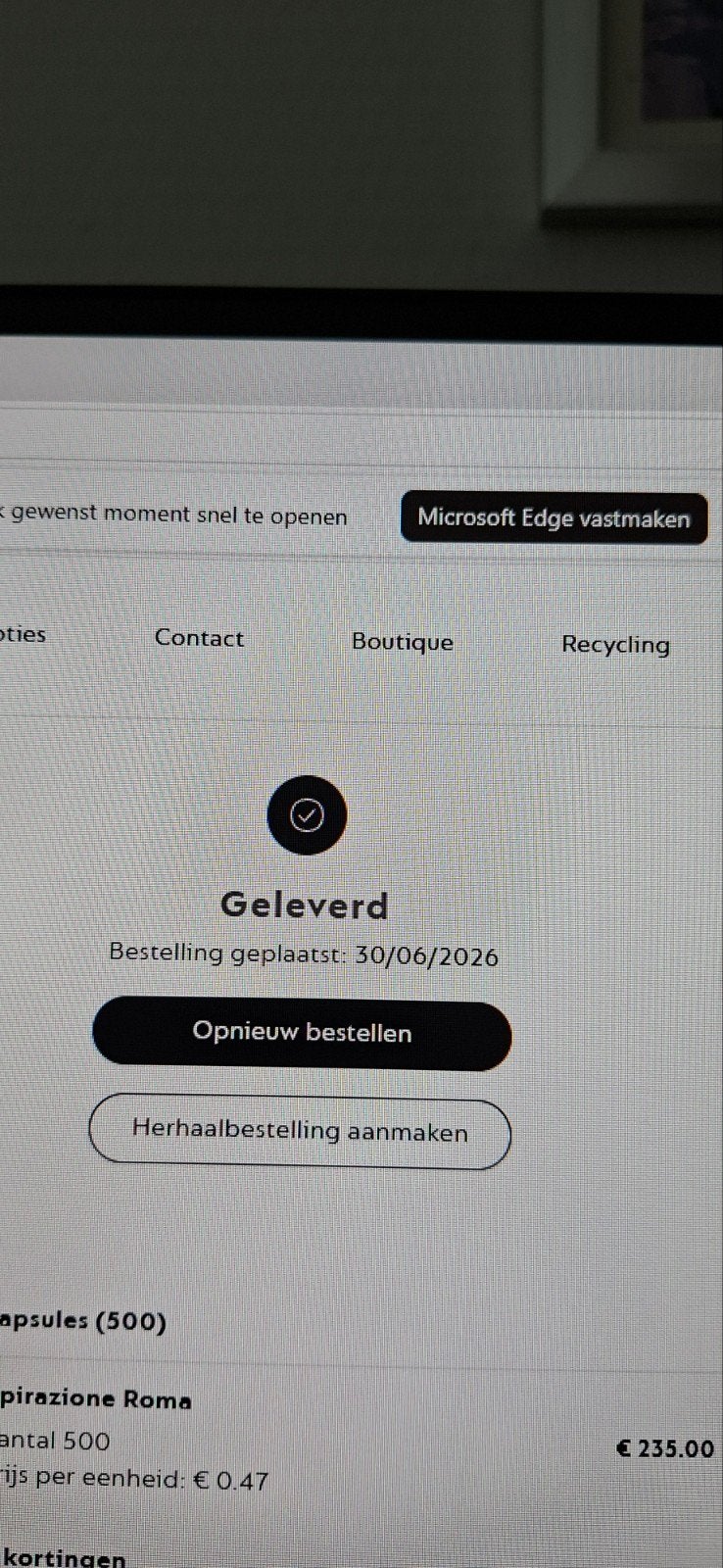 Nespresso Original capsules Roma + ontkalkingsset + houder, Ophalen, Koffiepads en cups, Overige modellen, 10 kopjes of meer