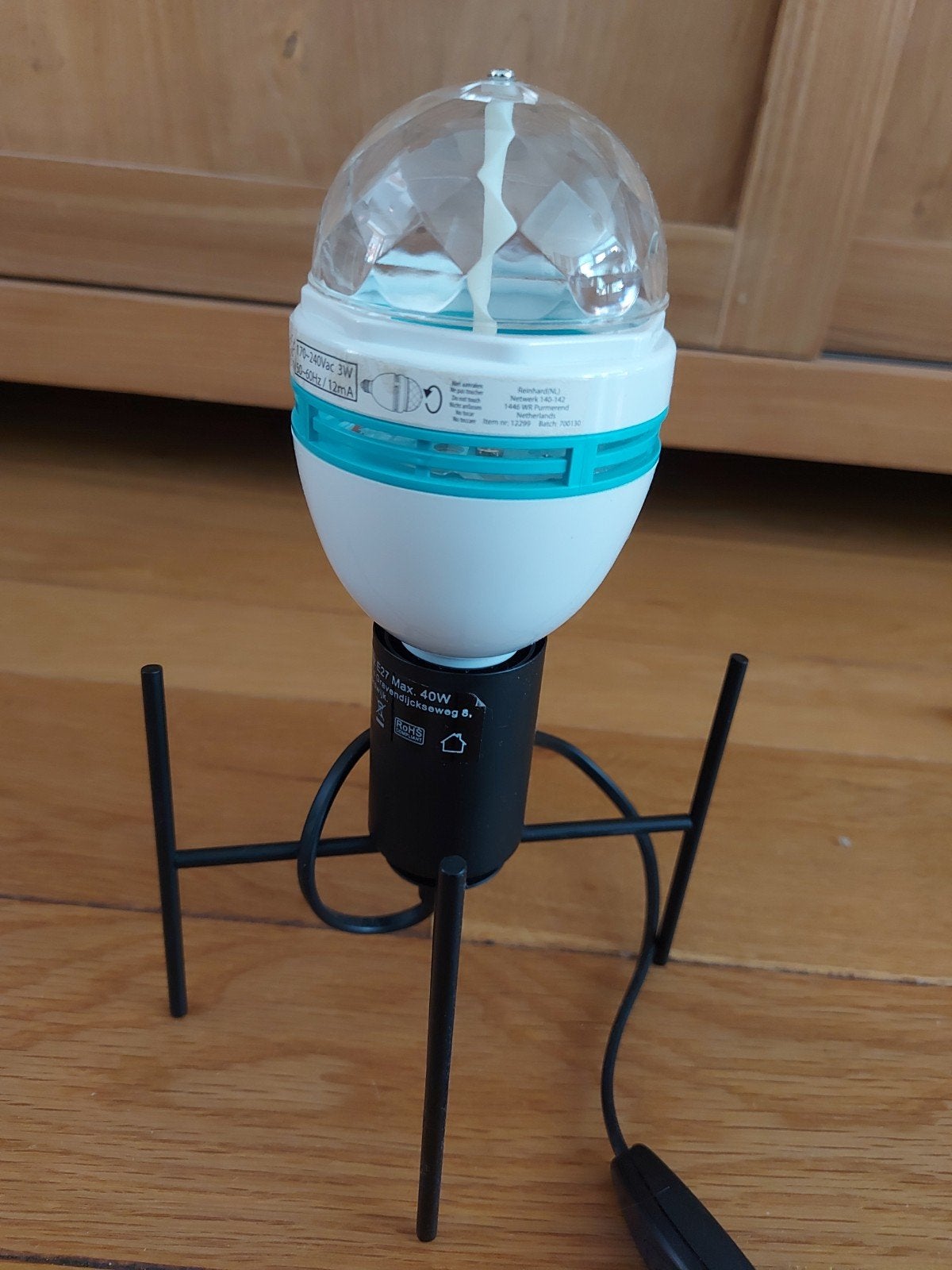 Roterende Discolamp - Feestverlichting voor Thuis, Overige merken, Kunststof, Meerkleurig, Zo goed als nieuw
