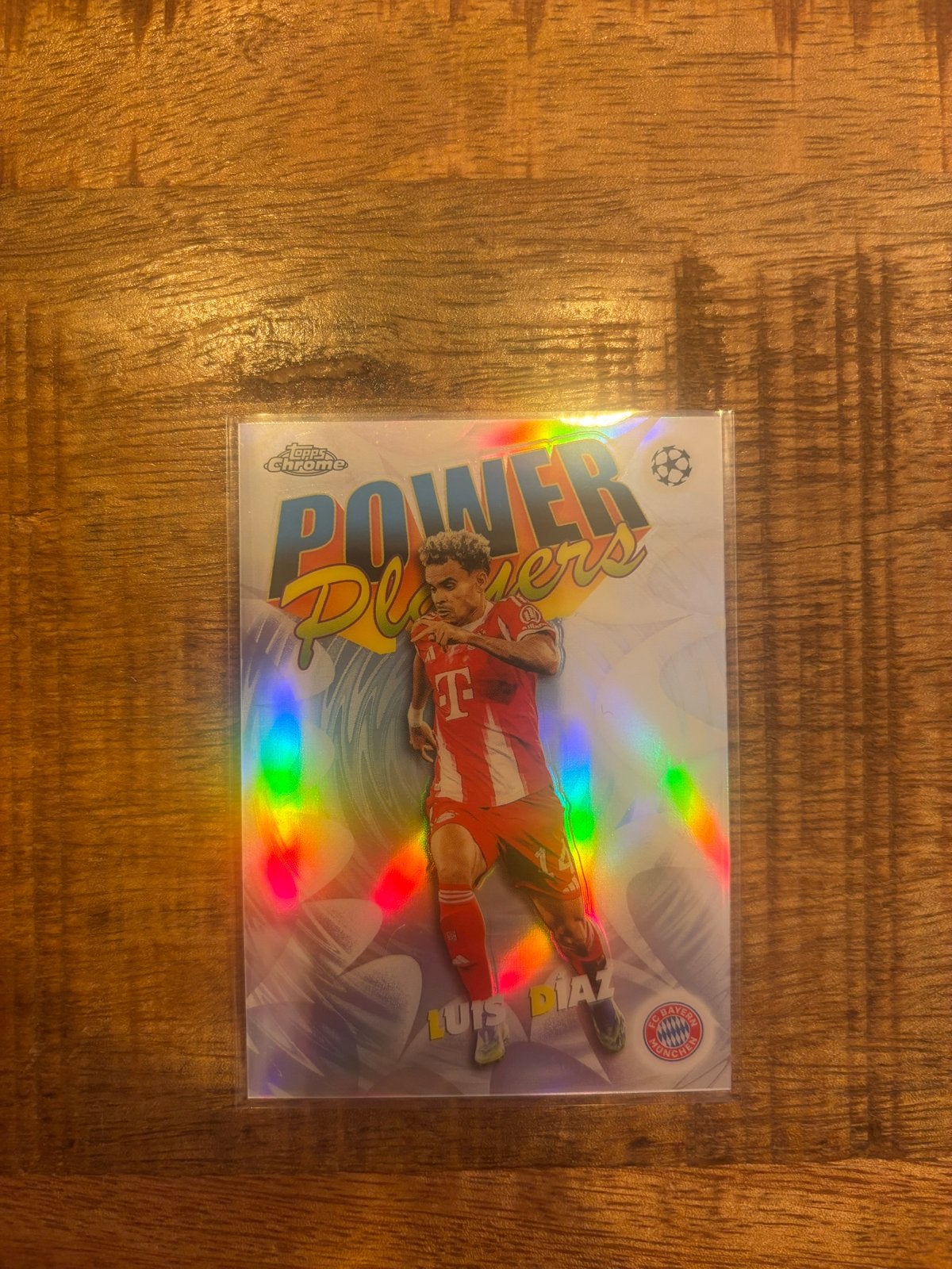 Luis Diaz Topps Chrome Power Players Bayern München, Ophalen of Verzenden, Zo goed als nieuw, Buitenlandse clubs, Spelerskaart