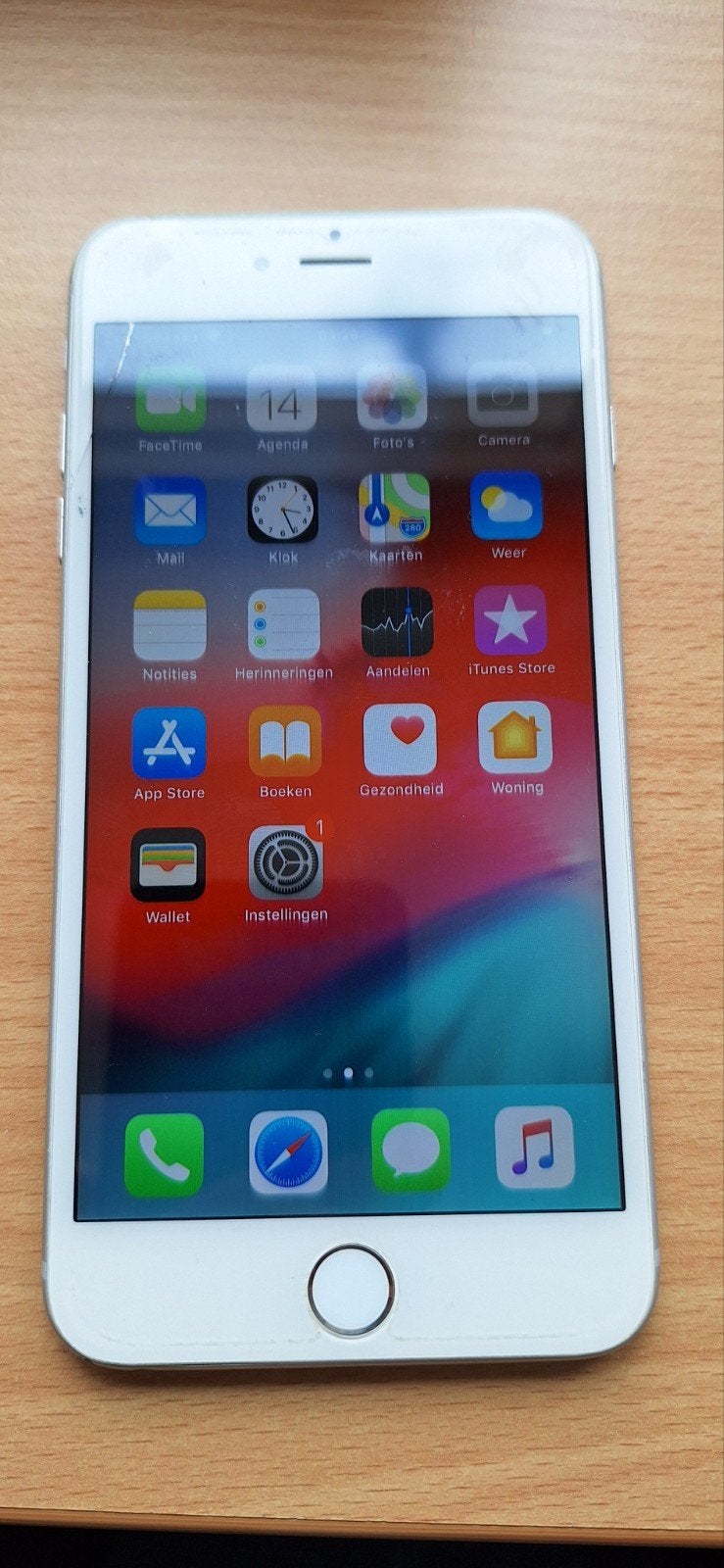 iPhone 6S 16GB Zilver - Gebruikt met schermbeschadiging, Telecommunicatie, Mobiele telefoons | Apple iPhone, Ophalen, 80 %, Gebruikt