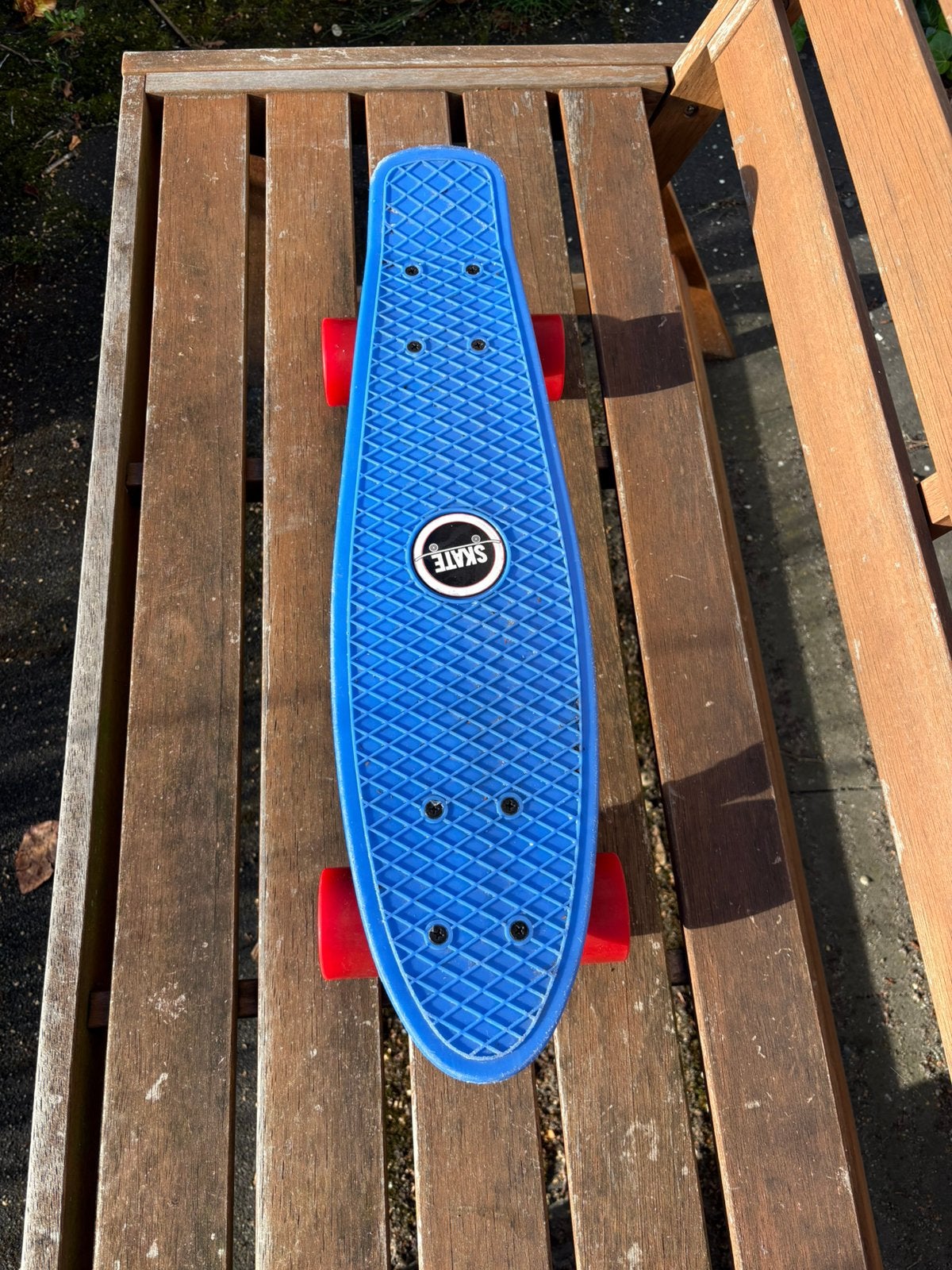 Blauw penny board / skateboard, Sport en Fitness, Skateboarden, Ophalen, Gebruikt, Skateboard