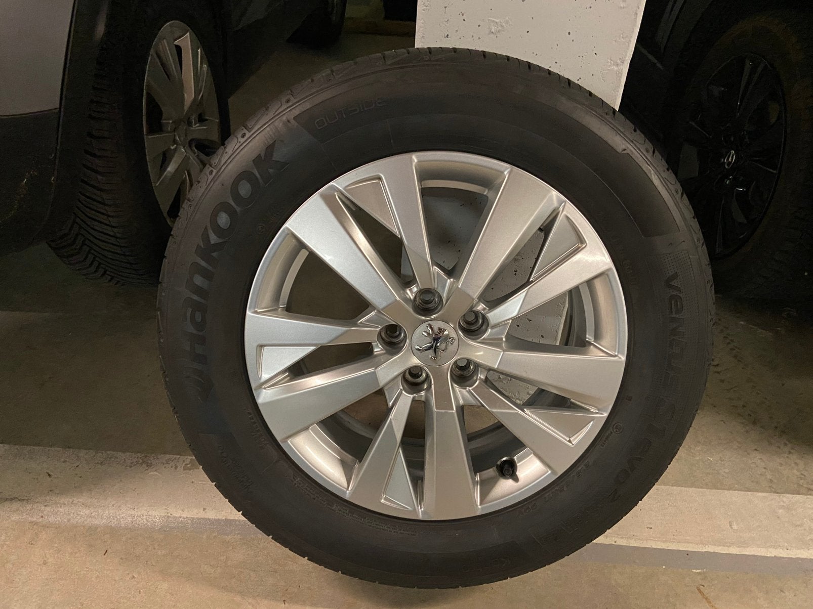 4st aluminium 17 inch velgen van Peugeot 3008, Gebruikt, Banden en Velgen, 17 inch, Ophalen of Verzenden