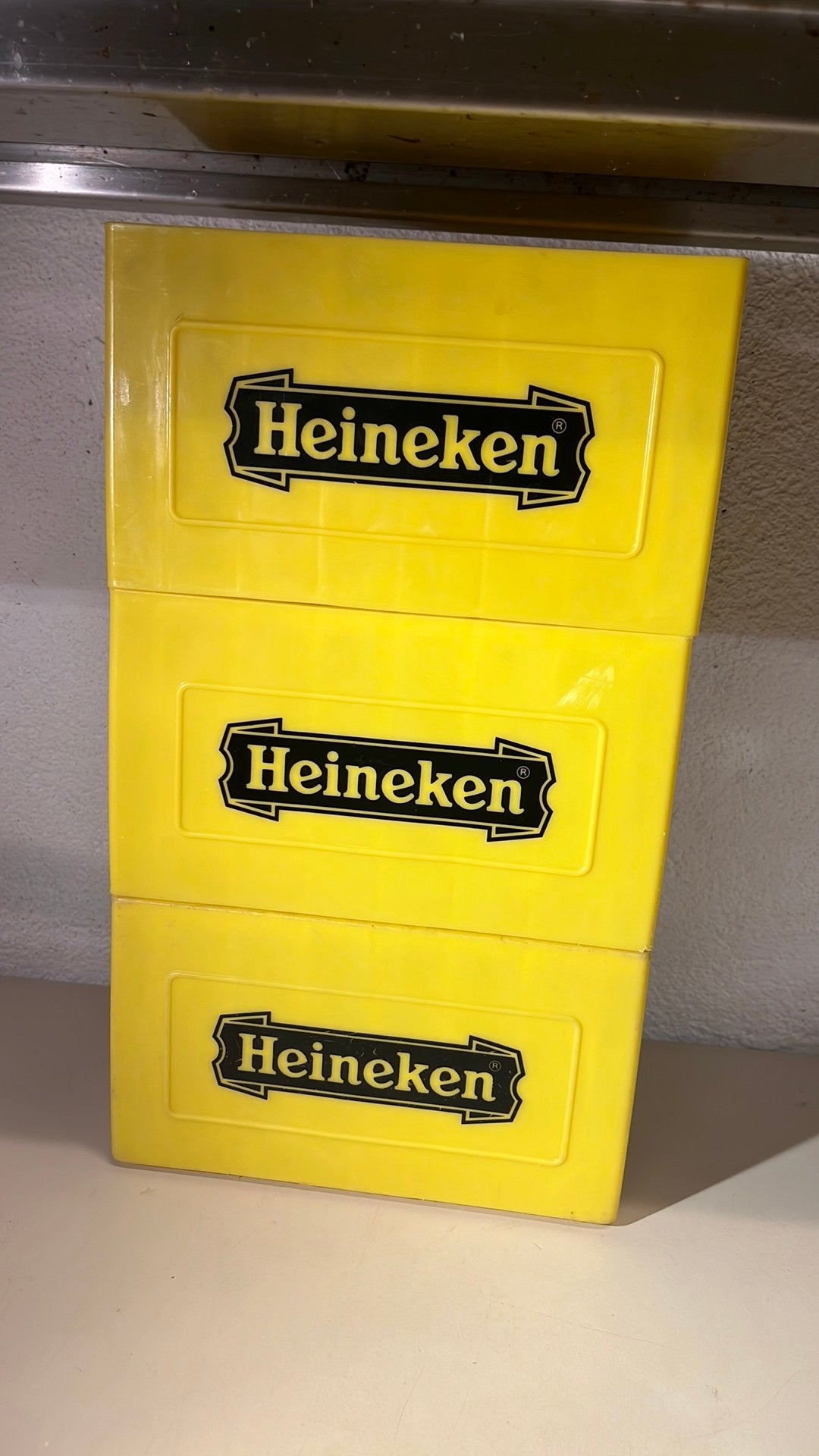 Heineken vintage cd-rekjes mini kratjes pils, Minder dan 35 cm, Minder dan 50 cm, Ophalen of Verzenden, Zo goed als nieuw